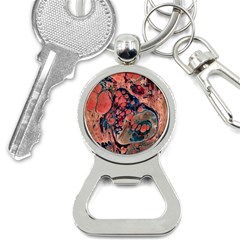 Abstract Marbling Bottle Opener Key Chain by kaleidomarblingart