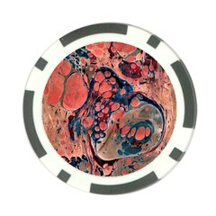 Abstract Marbling Poker Chip Card Guard by kaleidomarblingart