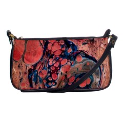 Abstract Marbling Shoulder Clutch Bag by kaleidomarblingart