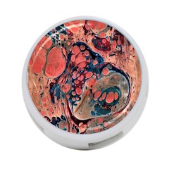 Abstract Marbling 4-port Usb Hub (one Side) by kaleidomarblingart