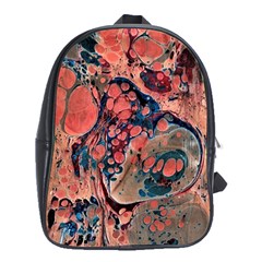 Abstract Marbling School Bag (xl) by kaleidomarblingart