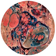 Abstract Marbling Wooden Bottle Opener (round) by kaleidomarblingart