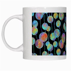 Multi-colored Circles White Mugs