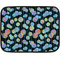 Multi-colored Circles Double Sided Fleece Blanket (mini)  by SychEva