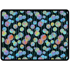 Multi-colored Circles Fleece Blanket (large)  by SychEva