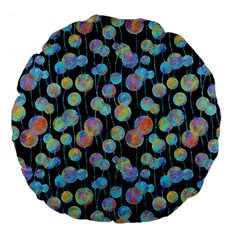 Multi-colored Circles Large 18  Premium Flano Round Cushions by SychEva