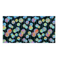 Multi-colored Circles Satin Shawl