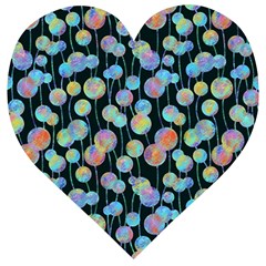 Multi-colored Circles Wooden Puzzle Heart by SychEva