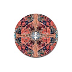 Abstract Marbled Patterns Magnet 3  (round) by kaleidomarblingart