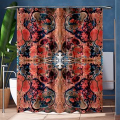 Abstract Marbled Patterns Shower Curtain 60  X 72  (medium)  by kaleidomarblingart