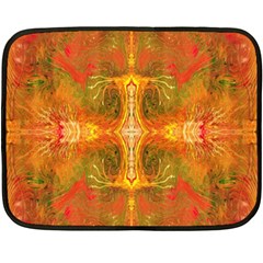 Red Flames Fleece Blanket (mini) by kaleidomarblingart