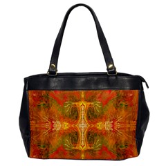 Red Flames Oversize Office Handbag by kaleidomarblingart