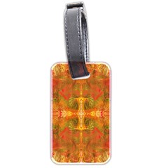 Red Flames Luggage Tag (two Sides) by kaleidomarblingart