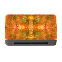 Red Flames Memory Card Reader With Cf by kaleidomarblingart