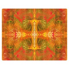 Red Flames Double Sided Flano Blanket (medium)  by kaleidomarblingart