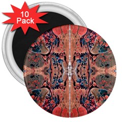 Abstract Marbling Art 3  Magnets (10 Pack)  by kaleidomarblingart