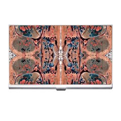 Abstract Marbling Art Business Card Holder by kaleidomarblingart