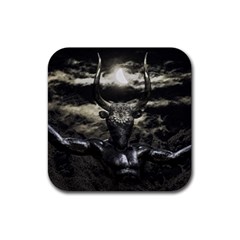 Creepy Mythological Artwork Collage Rubber Coaster (square) 