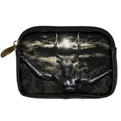 Creepy Mythological Artwork Collage Digital Camera Leather Case