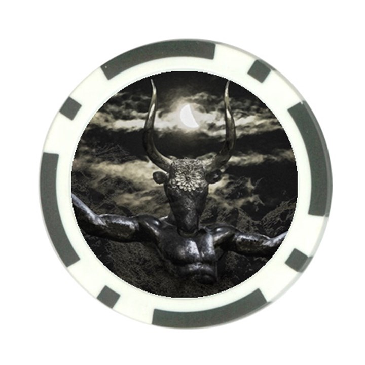 Creepy Mythological Artwork Collage Poker Chip Card Guard (10 pack)