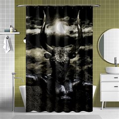 Creepy Mythological Artwork Collage Shower Curtain 48  X 72  (small)  by dflcprintsclothing