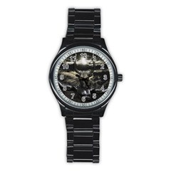 Creepy Mythological Artwork Collage Stainless Steel Round Watch by dflcprintsclothing