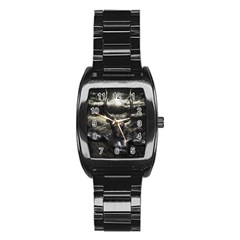 Creepy Mythological Artwork Collage Stainless Steel Barrel Watch