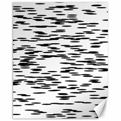 Black And White Abstract Pattern, Ovals Canvas 16  X 20  by Casemiro