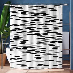 Black And White Abstract Pattern, Ovals Shower Curtain 60  X 72  (medium)  by Casemiro