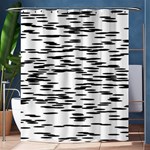 Black and white Abstract pattern, ovals Shower Curtain 60  x 72  (Medium)  60 x72  Curtain