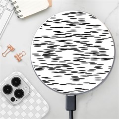 Black And White Abstract Pattern, Ovals Wireless Charger