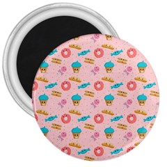 Funny Sweets With Teeth 3  Magnets by SychEva