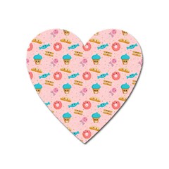 Funny Sweets With Teeth Heart Magnet by SychEva