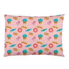 Funny Sweets With Teeth Pillow Case by SychEva