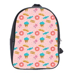 Funny Sweets With Teeth School Bag (large) by SychEva