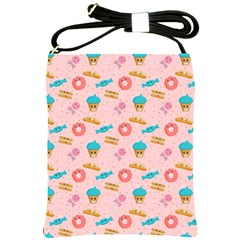 Funny Sweets With Teeth Shoulder Sling Bag by SychEva