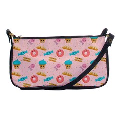 Funny Sweets With Teeth Shoulder Clutch Bag by SychEva