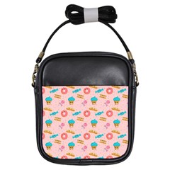 Funny Sweets With Teeth Girls Sling Bag by SychEva