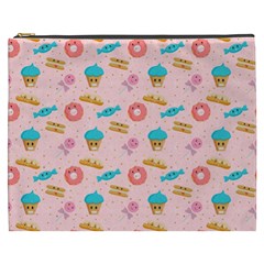 Funny Sweets With Teeth Cosmetic Bag (xxxl) by SychEva