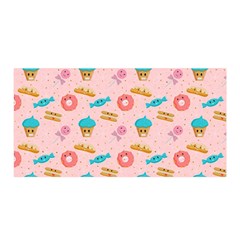 Funny Sweets With Teeth Satin Wrap by SychEva