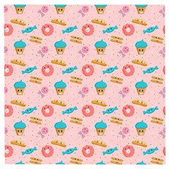 Funny Sweets With Teeth Wooden Puzzle Square by SychEva