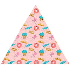 Funny Sweets With Teeth Wooden Puzzle Triangle by SychEva