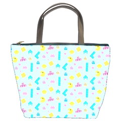 Arcade Dreams Blue  Bucket Bag by thePastelAbomination