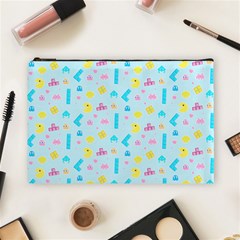 Arcade Dreams Blue  Cosmetic Bag (large) by thePastelAbomination