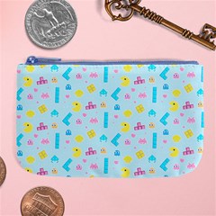 Arcade Dreams Blue  Large Coin Purse by thePastelAbomination