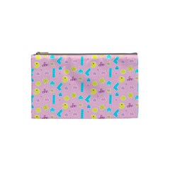 Arcade Dreams Pink Cosmetic Bag (small) by thePastelAbomination