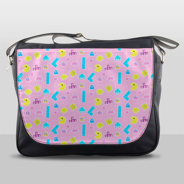 Arcade Dreams Pink Messenger Bag