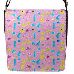 Arcade Dreams Pink Flap Closure Messenger Bag (s)