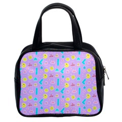 Arcade Dreams Lilac Classic Handbag (two Sides) by thePastelAbomination