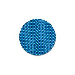 Blue Circles On A Dark Blue Background Golf Ball Marker by SychEva